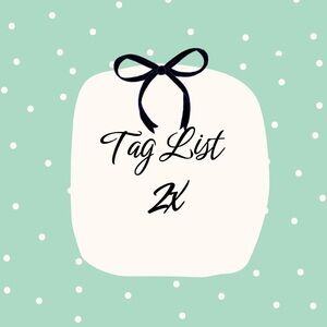 Tag list 2X